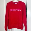 Champion  red bubble letters crewneck Photo 0