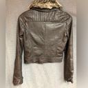 J2 extra small brown faux leather jacket off Photo 1