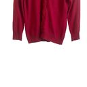 Coldwater Creek  Women Sweater V-Neck Wool Blend Long Sleeve Knit Pullover L Red Photo 7