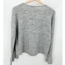 VERO MODA  Sweater Women Small NWT Light Grey Melange Simone Long Sleeve Ruffle Photo 1