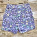 ZARA  Ditsy Floral High Waisted Denim Shorts Photo 4