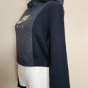 Nike Black/Grey/Silver  Cropped Hoodie, Women's M Photo 7