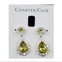 Charter Club Pavé & Stone Drop Earrings, Yellow Created for Macy's. Reg $24.50 Photo 1