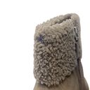 Ralph Lauren NEW LAUREN  Steph Shearling-Cuff Wedge Booties Taupe Size 6.5 Photo 5