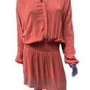 Chloe Oliver  Beaded Rust Dress XS Oversized Dolman Sleeve Photo 1