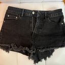 ZARA Black Denim Shorts Photo 0