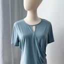 Lululemon  Round Trip Short Sleeve Blue Cast Faux Wrap T-Shirt Women’s Size 4 Photo 0