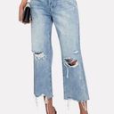 Pistola  Light Wash Raw Hem Distressed Cropped Straight Leg Jeans Size 31 Photo 0