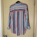 Caslon  Multi Color Striped Button Up Size Large Photo 6