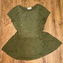 Cloud Chaser Lace Peplum Top Army Green Photo 0