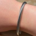 David Yurman Sterling Silver & 18K Gold Diamond Cuff Bracelet Photo 12