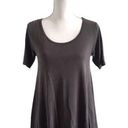 LuLaRoe  Perfect T Women’s Short Sleeve Top Peplum Style Charcoal Gray Size XXS Photo 0