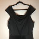 Boohoo  Black Bateau Neck/ Off Shoulder Dress Sz 20 Photo 4