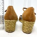 Ralph Lauren  "Chrissie" Womens Tan Genuine Suede Sandal Wedge Heels Size 9 Photo 5