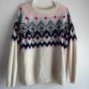 Divided H&M  Cream Geometric Holiday Crewneck Sweater Photo 0