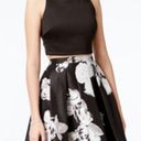 Sequin Hearts  Crop Black Top & Floral Skirt Set Photo 1