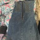 Edikted Strapless Denim Mini Dress Photo 4