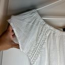 Sociology Women's  White Lace Bohemian Blouse Shirt Size Small EUC #2914 Photo 4