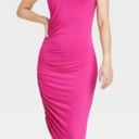 Target Pink Asymmetrical One Shoulder Dress from Photo 0