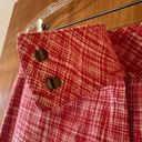 Talbots  Linen Cotton Blend Tapered Capri Pants Red White Petite Size 10 P 10P Photo 4