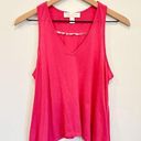 Oscar de la Renta  Flowy V-Neck Tank Top Pink Size S Photo 0