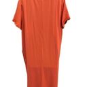 Garnet Hill  Salmon Colored Everyday T-Shirt Dress - size Large Photo 4