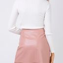 Princess Polly Pink Leather Mini Skirt Photo 1