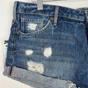 Silver Jeans NWT  Breccan Mid Rise Shorts Indigo Distressed Size 29 NEW T1743 Photo 2