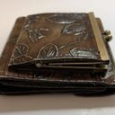 Patricia Nash  Brown Leather Floral Embossed Snap Close Wallet Photo 7