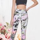 DKNY ABSTRACT PRINTED SPORT LEGGINGS NWT~ Sz L Photo 0