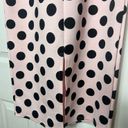 Pretty Little Thing  Light Pink Polka Dot Bardot Peplum Midi Bodycon Dress Sz 12 Photo 7