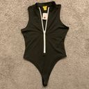 Daisy  Full Zip Black Bodysuit Shirt Top sz Large, NWT Photo 1