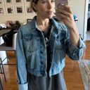 BCBGeneration NWT  cropped denim jean jacket size large! Photo 0