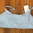 ANDIE  Swim The Maui Bikini Top Blue Gingham size M NWT Photo 2