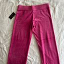 Juicy Couture Pink Velour Low Rise Straight Leg Pants Photo 4