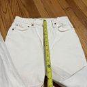 RE/DONE  70s High Rise Stove Pipe Frayed Raw Hem Jeans Size 27 in Vintage White Photo 11