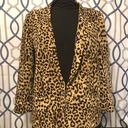 Black Rainn  Animal Print Blazer Brown/Black Medium Photo 0