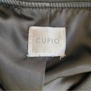 cupio  Floral Embroidered Bomber Jacket Satin Black Womens Size L Full Zip Retro Photo 11