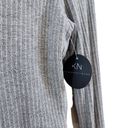 Klassy Network  Gray Crop Jacket 1/2 Zip Ribbed Brami Built in Bra Size Medium Photo 3