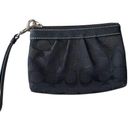 Coach  Black Monogram Wristlet Zip Bag Photo 0