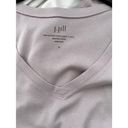 J.Jill  Light Purple Pima cotton elbow sleeve V-Neck T-Shirt - Size M Photo 3