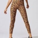 Carbon 38  Womens Printed High Rise Layered Gold Leopard 7/8 Leggings Size Small Photo 0