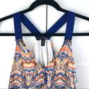 AQUA  Printed Tank With Ribbon Straps Photo 1