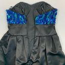 Hannah S Sequin Satin Semi Formal Strapless Dress Photo 6