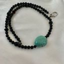 Onyx  and turquoise choker necklace Photo 4
