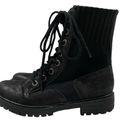 blowfish  Malibu women’s black moto combat boots, stretch shaft size 6.5 Photo 9