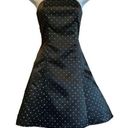 Jessica McClintock  Gunne Sax 5/6 Vintage 90s Black Blue Polka Dot Mini Dress Photo 0