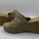 Mila Paoli Suede Wedge Shoes Womens 9.5 Sandals Cork Heel Casual Photo 6