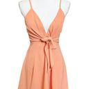 by the way. Revolve Liliana Tie Front Mini Fit & Flare Dress Tangerine Size S NWT Photo 0