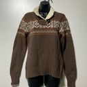 The North Face  A5 Series Cozy Brown Fair Isle Wool Pullover Sweater Size Medium Photo 0